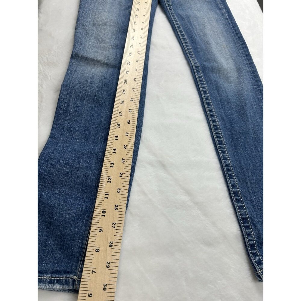 Miss Me Standard Skinny Jeans Woman's Sz 26 Embellished Pockets Blue Denim JW514 - Picture 4 of 12